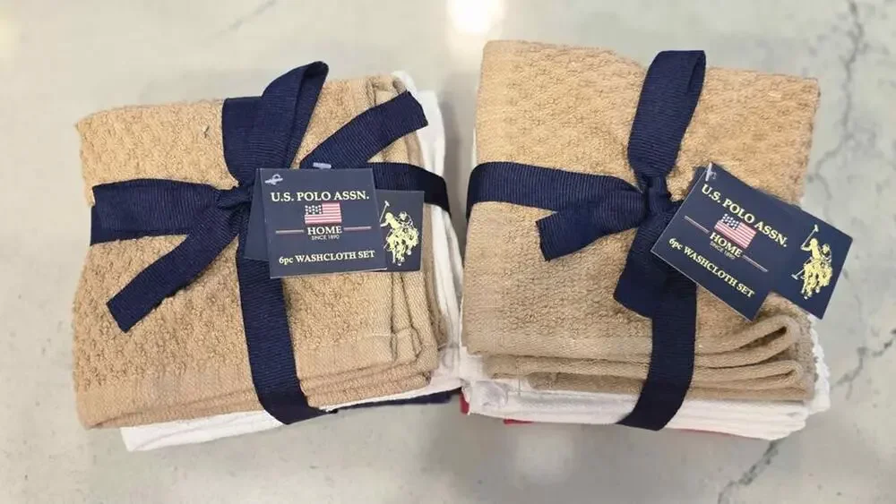 NWT Qty 2 - 100% cotton U.S. Polo Assn. 6pc Washcloth Set (total of 12pcs)